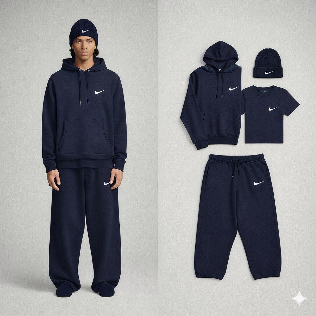 Nk™ Complete Baggy Set – Sweatshirt, Pants, Beanie & T-shirt