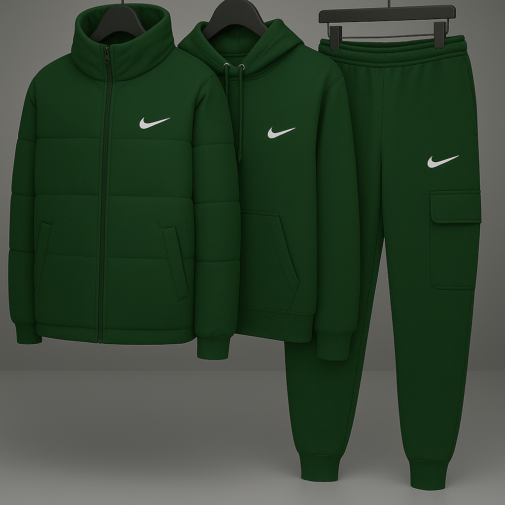 NK™ Essential Winter Set – Puffer Jacket, Hoodie & Joggers