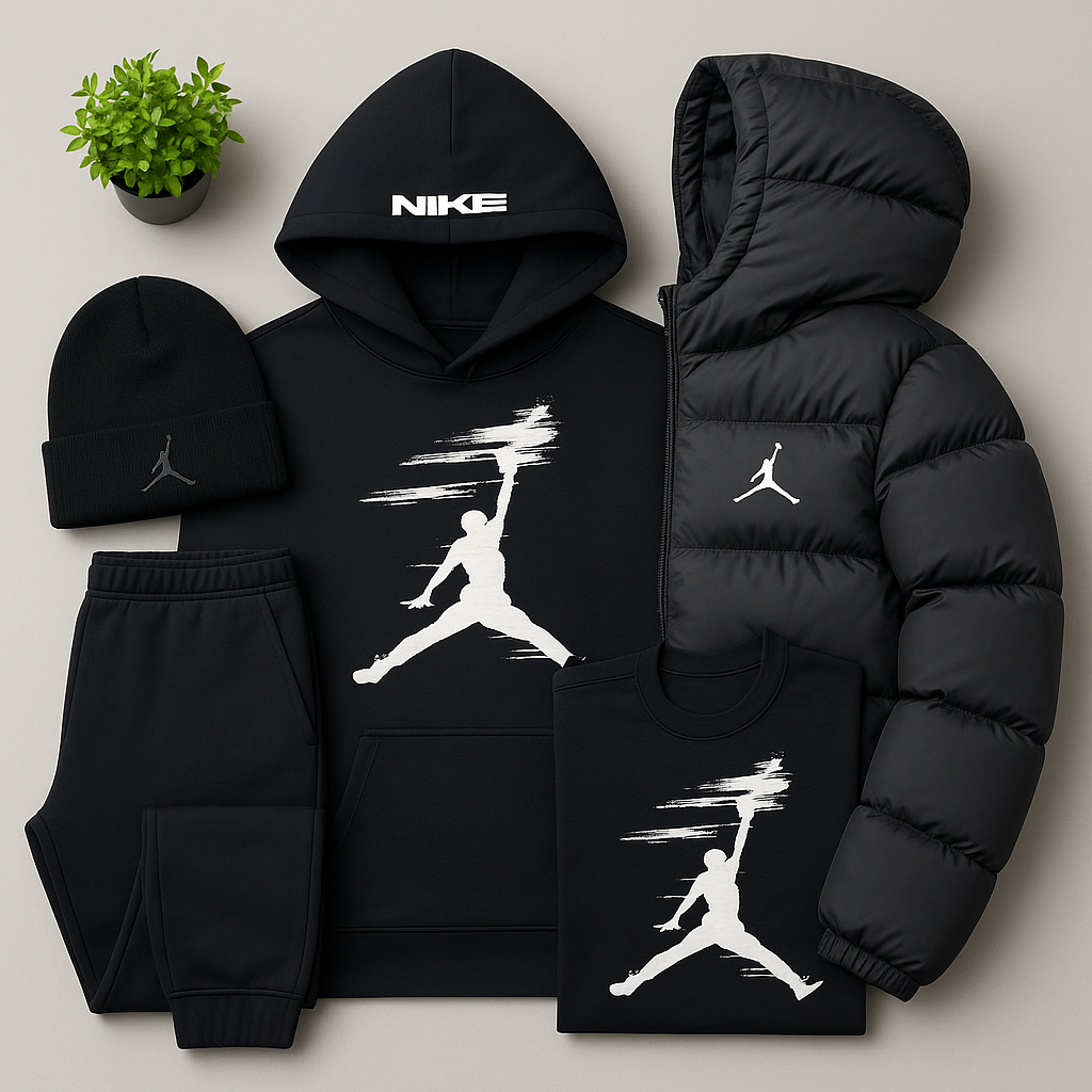 JRD Essential – Winter Set with Hoodie, Pants and Quilted Puffer Jacket